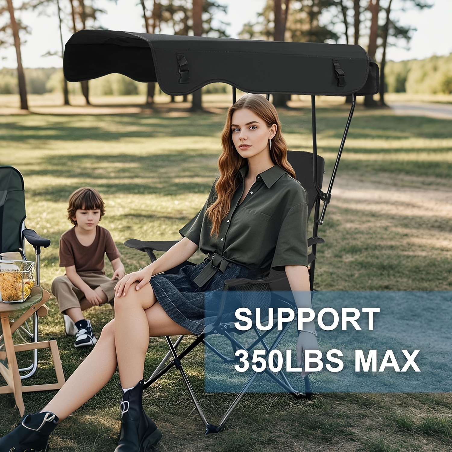 Fishing Equipment Bag - Camping Chairs, with Sunshade Canopy, Heavy-duty