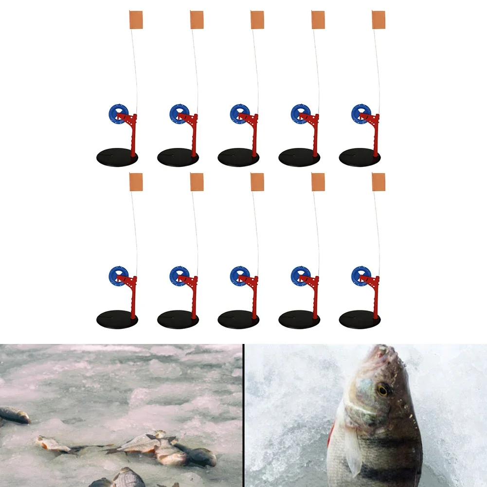 Ice Fishing Tip Up - 10 Pcs Ice Fishing Flag Rod