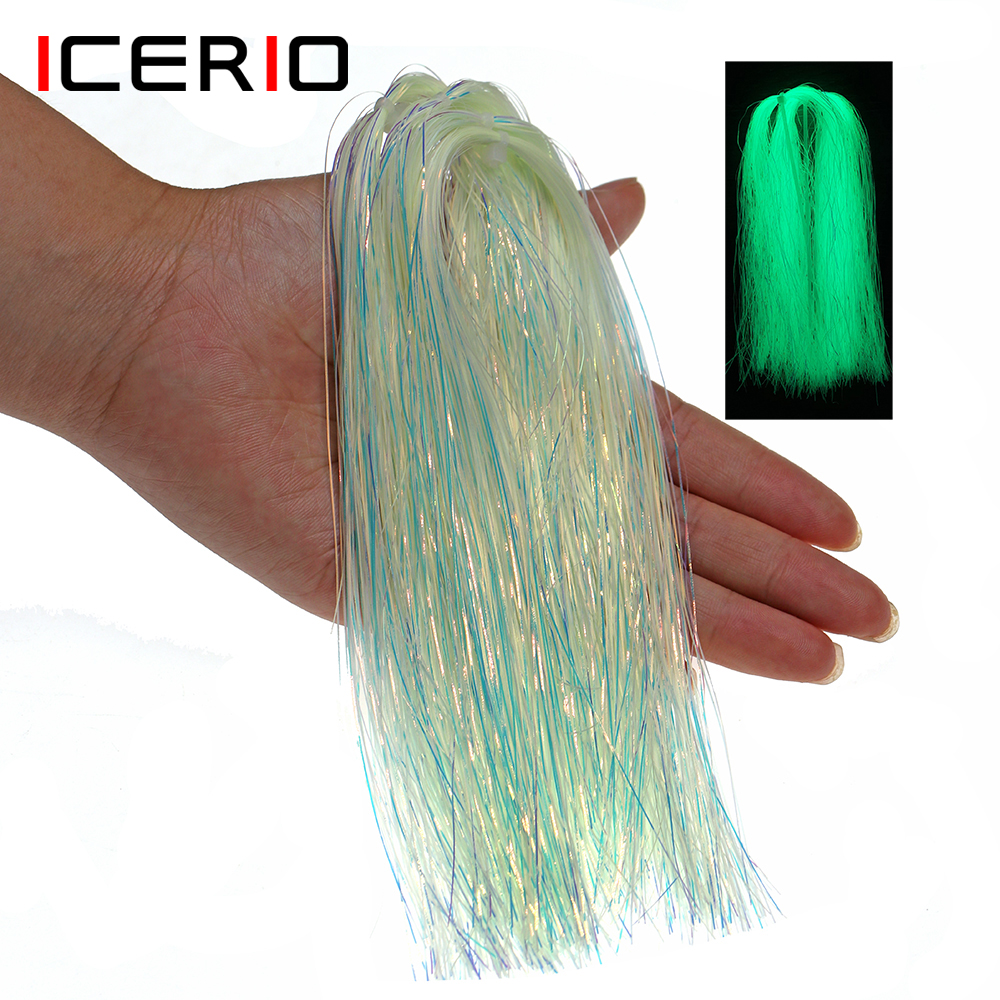 Saltwater Fishing Hook - ICERIO 2packs Holographic Mylar Flash Tinsel