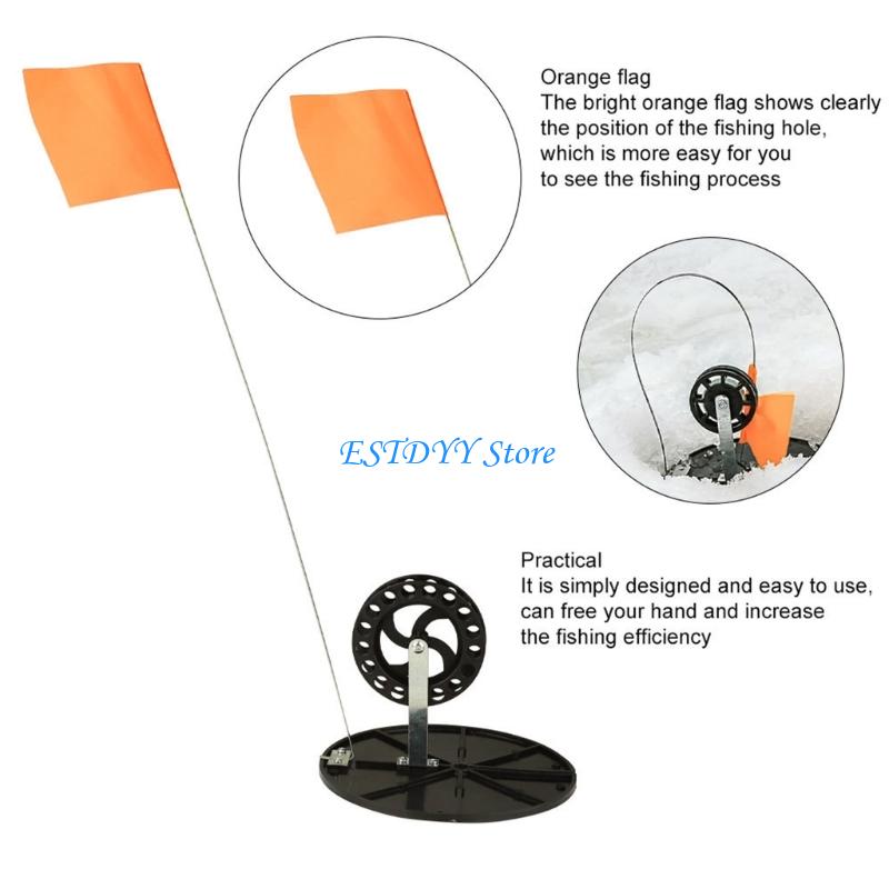 Ice Fishing Tip Up - G6DE 2Pcs Ice Fishing Flags Ice
