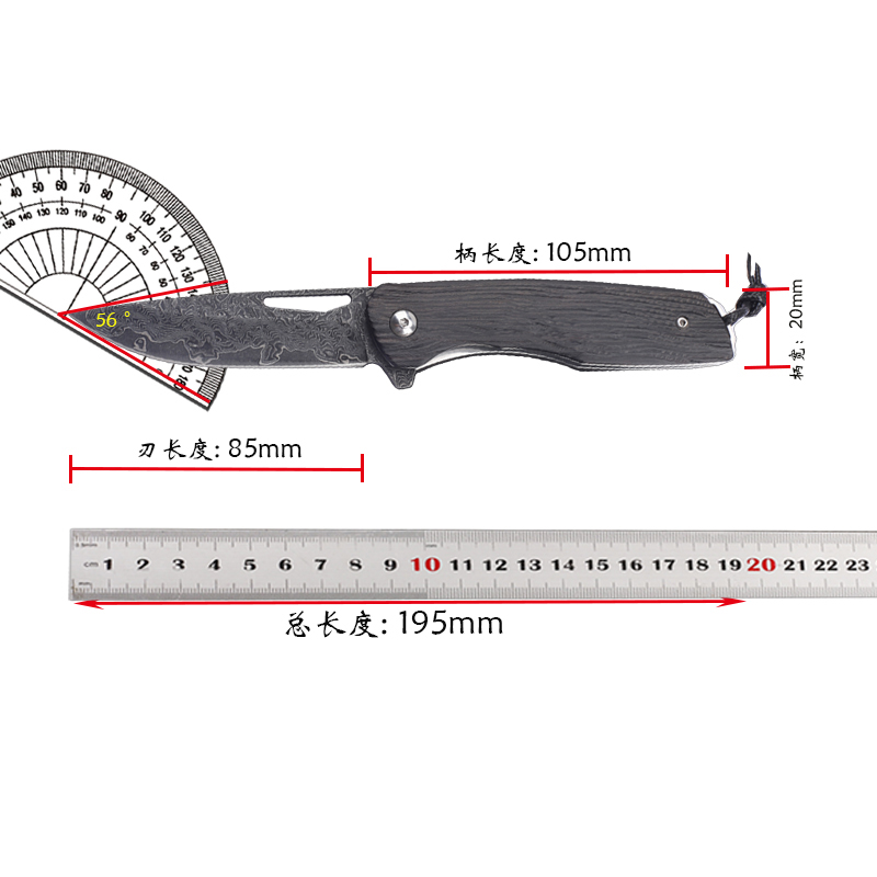 New 8cr13MOV steel core ebony  - Fishing Equipment Kitchener recension och pris