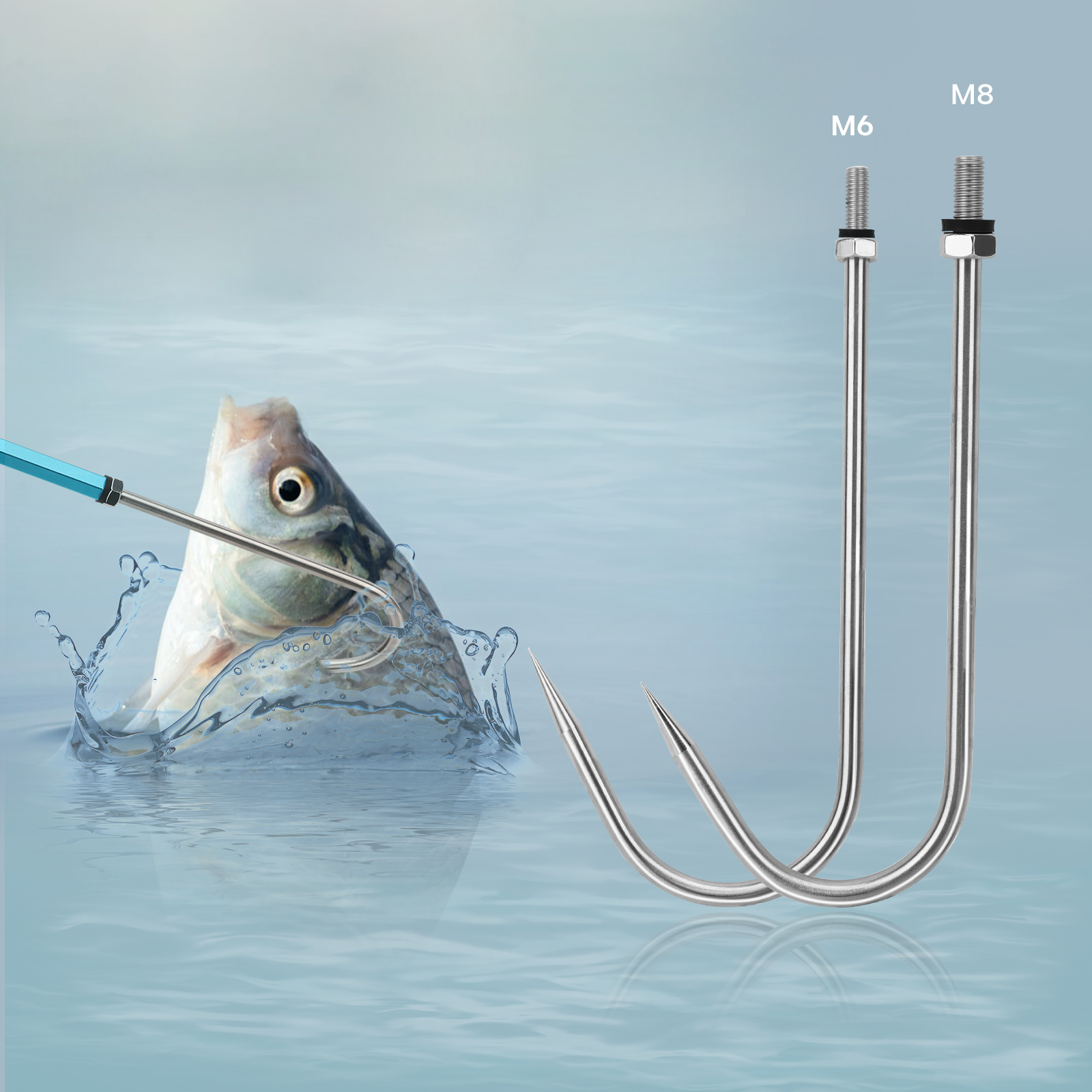 SANLIKE M6/M8 Fishing Gaff Sta - Saltwater Fishing Hook recension och pris