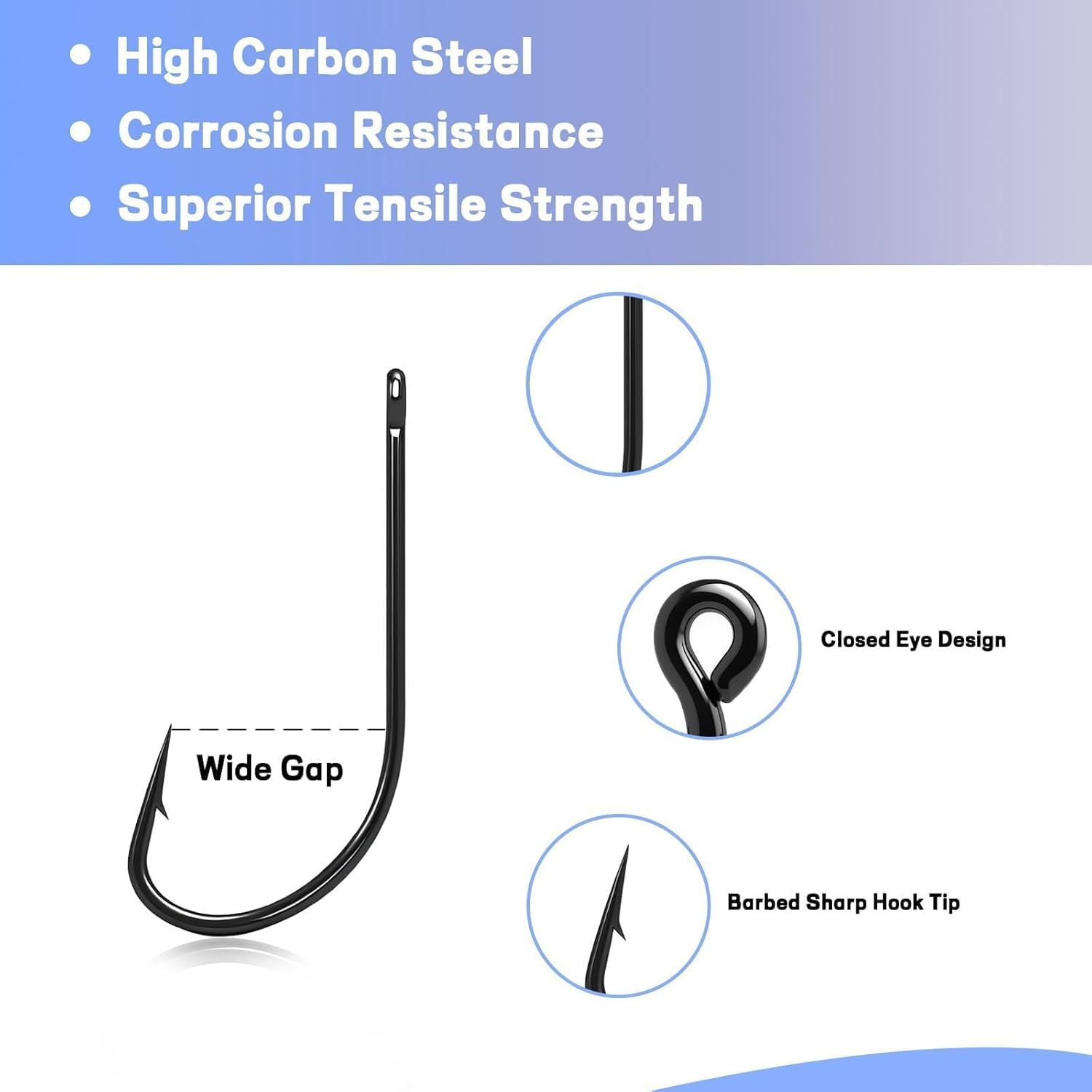 50Pcs High Carbon Steel Fishin - Saltwater Fishing Hook recension och pris