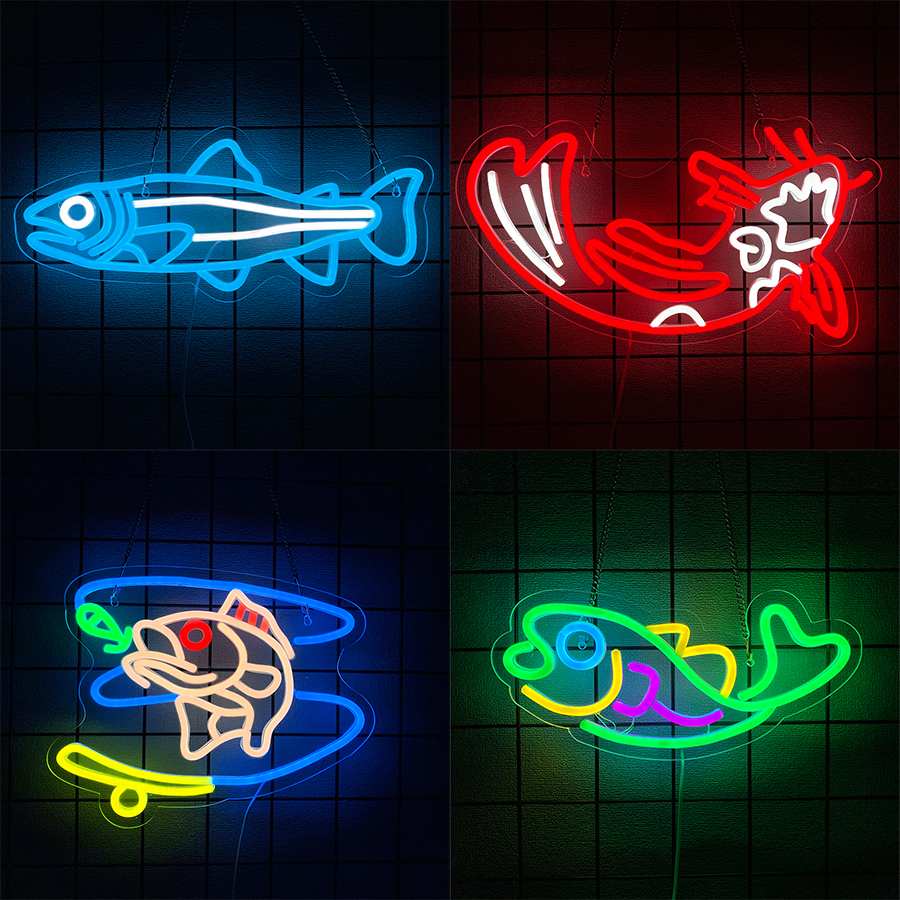 Fish Led Neon Sign, Cartoon Lu - Fishing Equipment Kitchener recension och pris