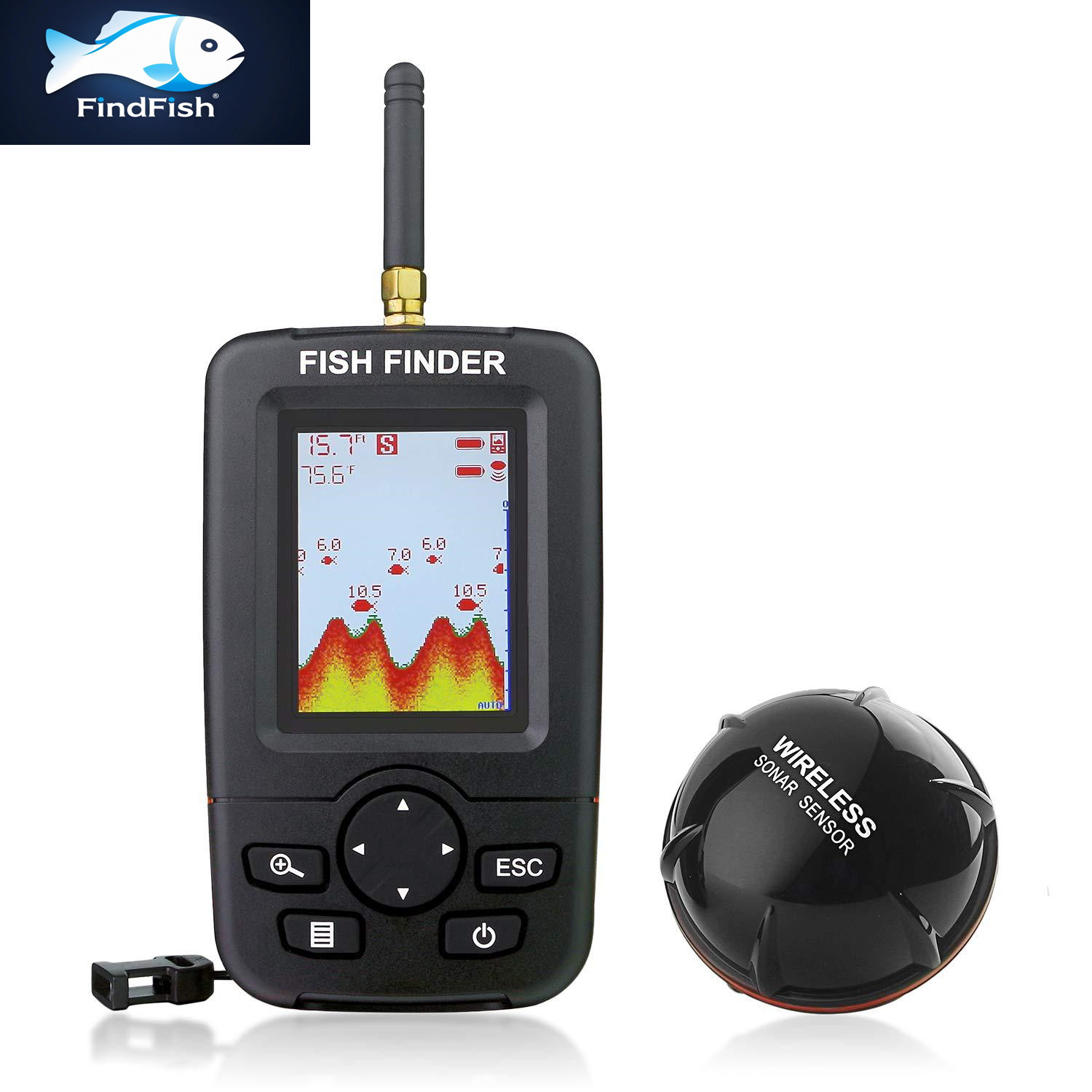 100M Portable Sonar Fish Finde - Fishing Equipment English recension och pris