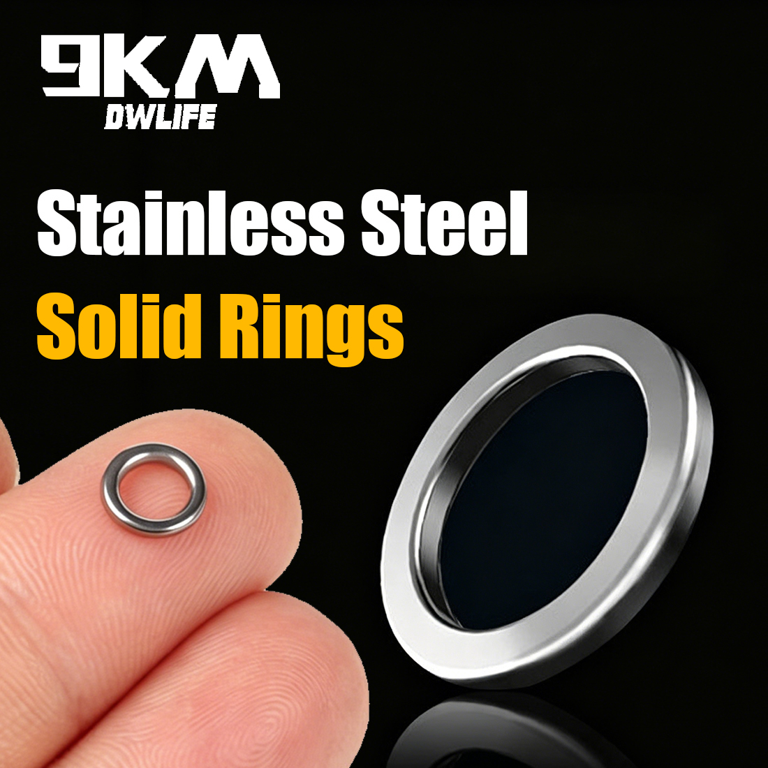 9KM Solid Ring Fishing 50pcs S - Saltwater Fishing Hook recension och pris
