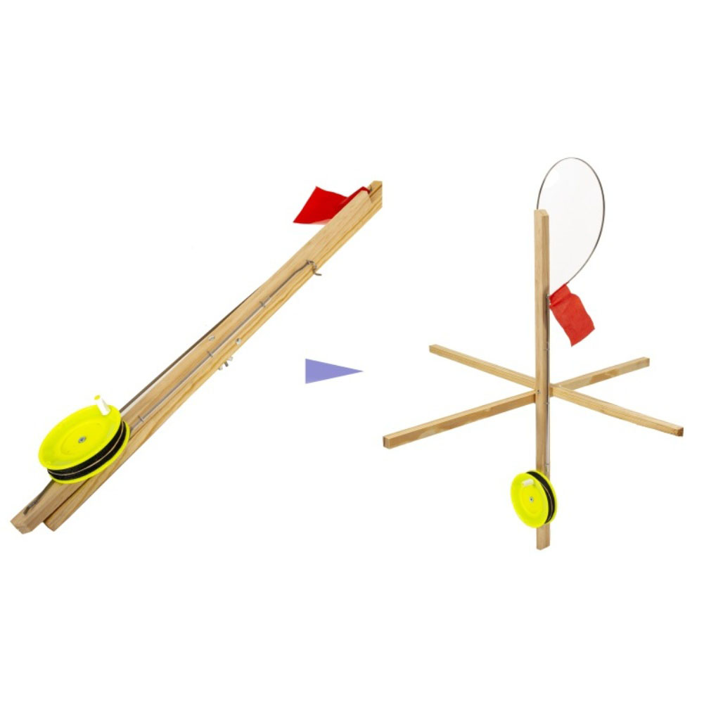 3Pcs Wooden Ice Fishing Flags  - Ice Fishing Tip Up recension och pris