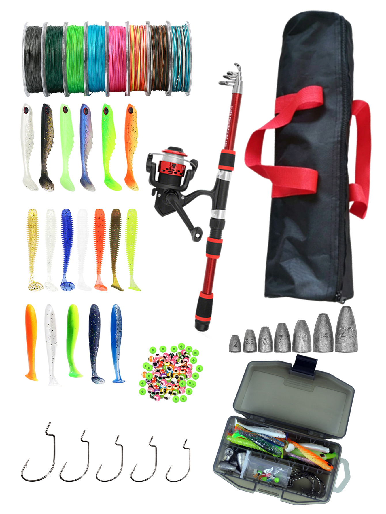 Fishing Rod Reel Combos Collap - Fishing Equipment Bag recension och pris