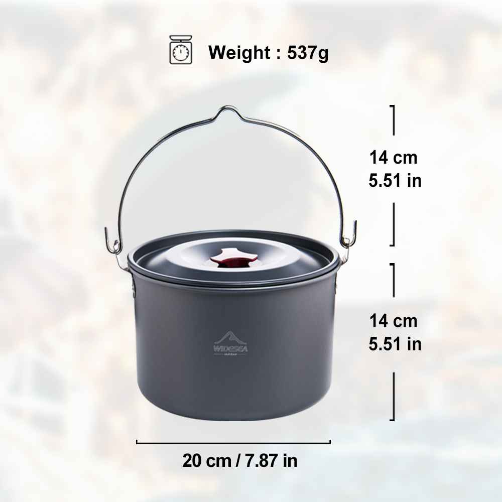 Widesea 4L Camping Hanging Pot - Fishing Equipment Kitchener recension och pris